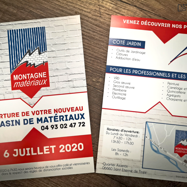 montagne matériaux flyer